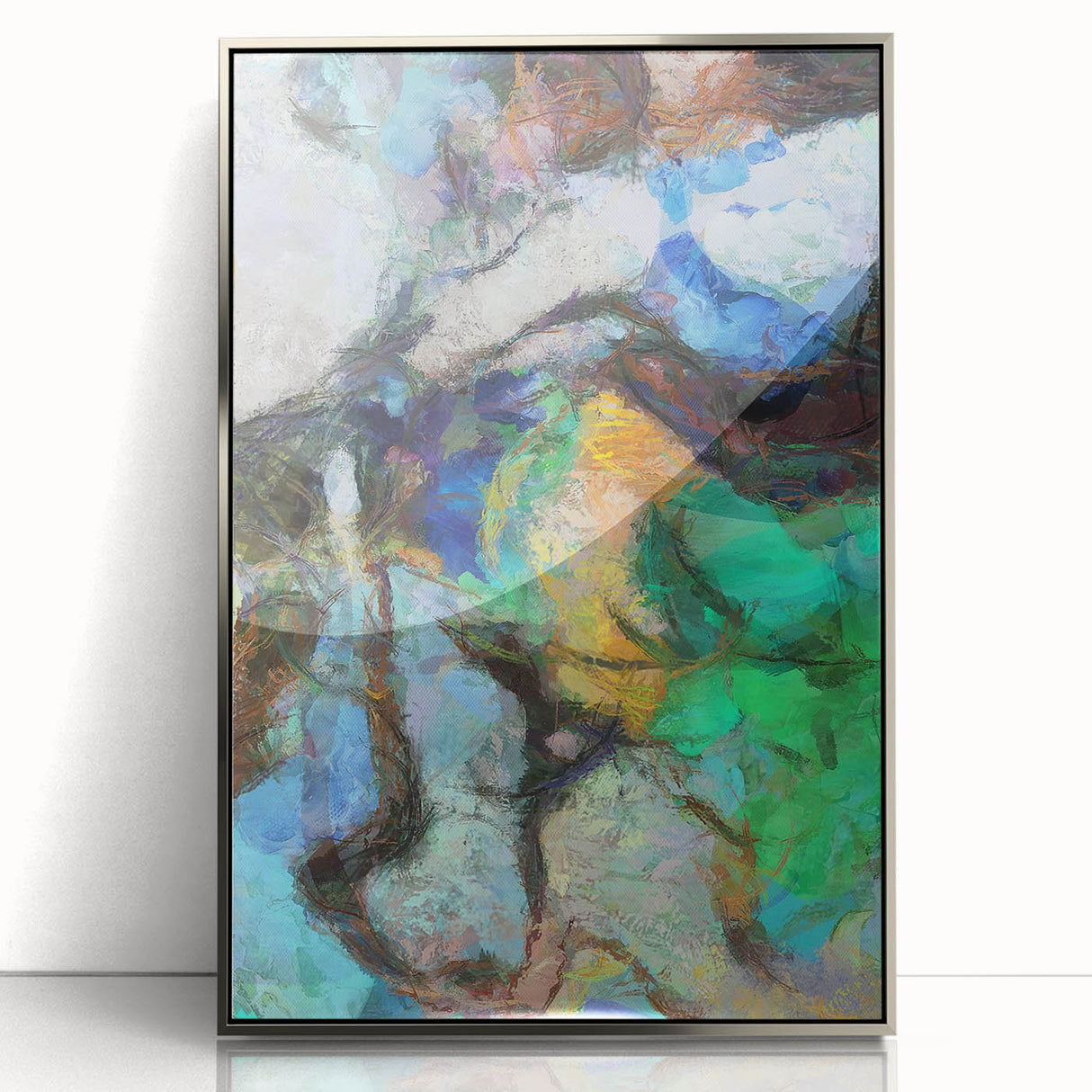 Modern Abstract Canvas Prints – Dreamlike Face in Earth Tones
