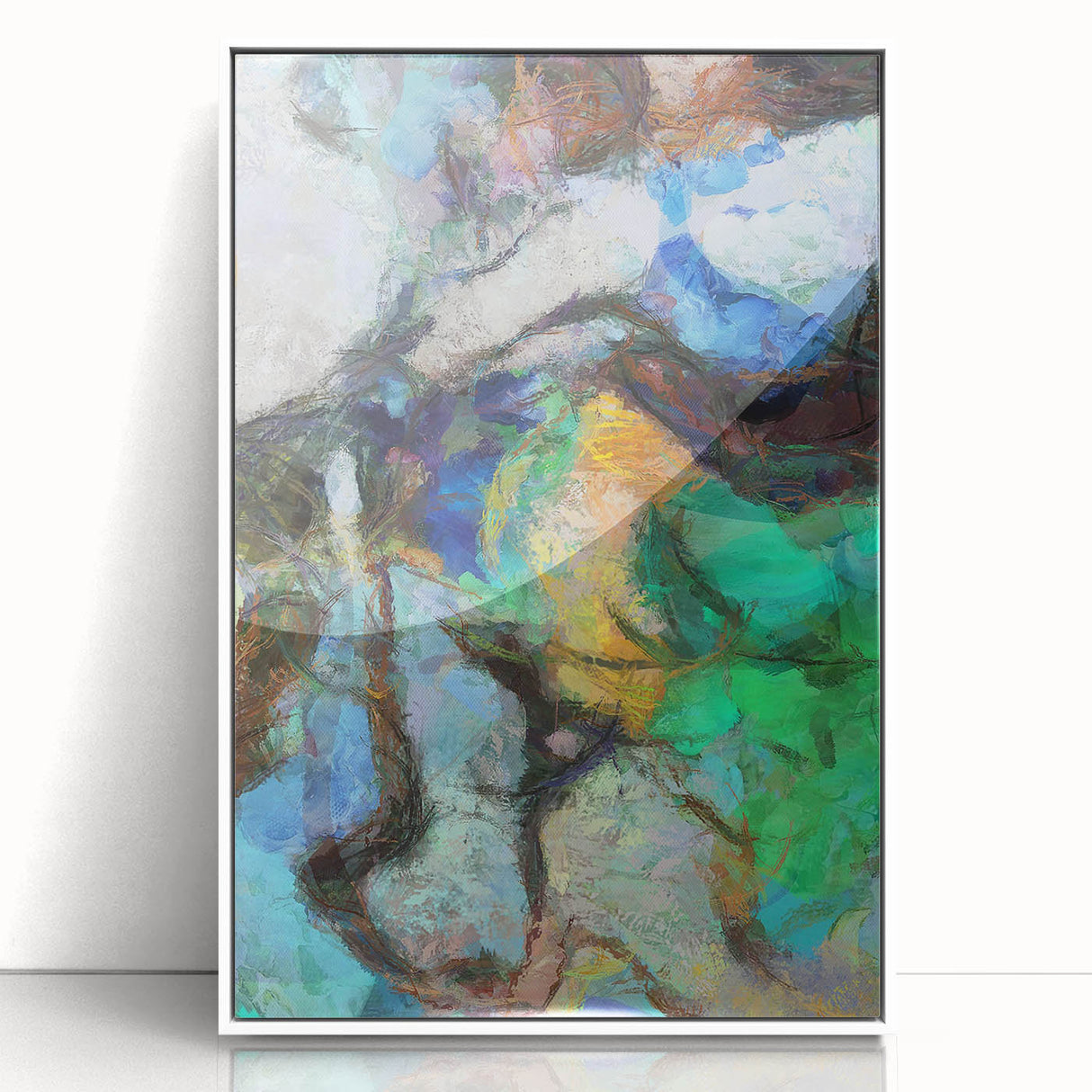 Modern Abstract Canvas Prints – Dreamlike Face in Earth Tones