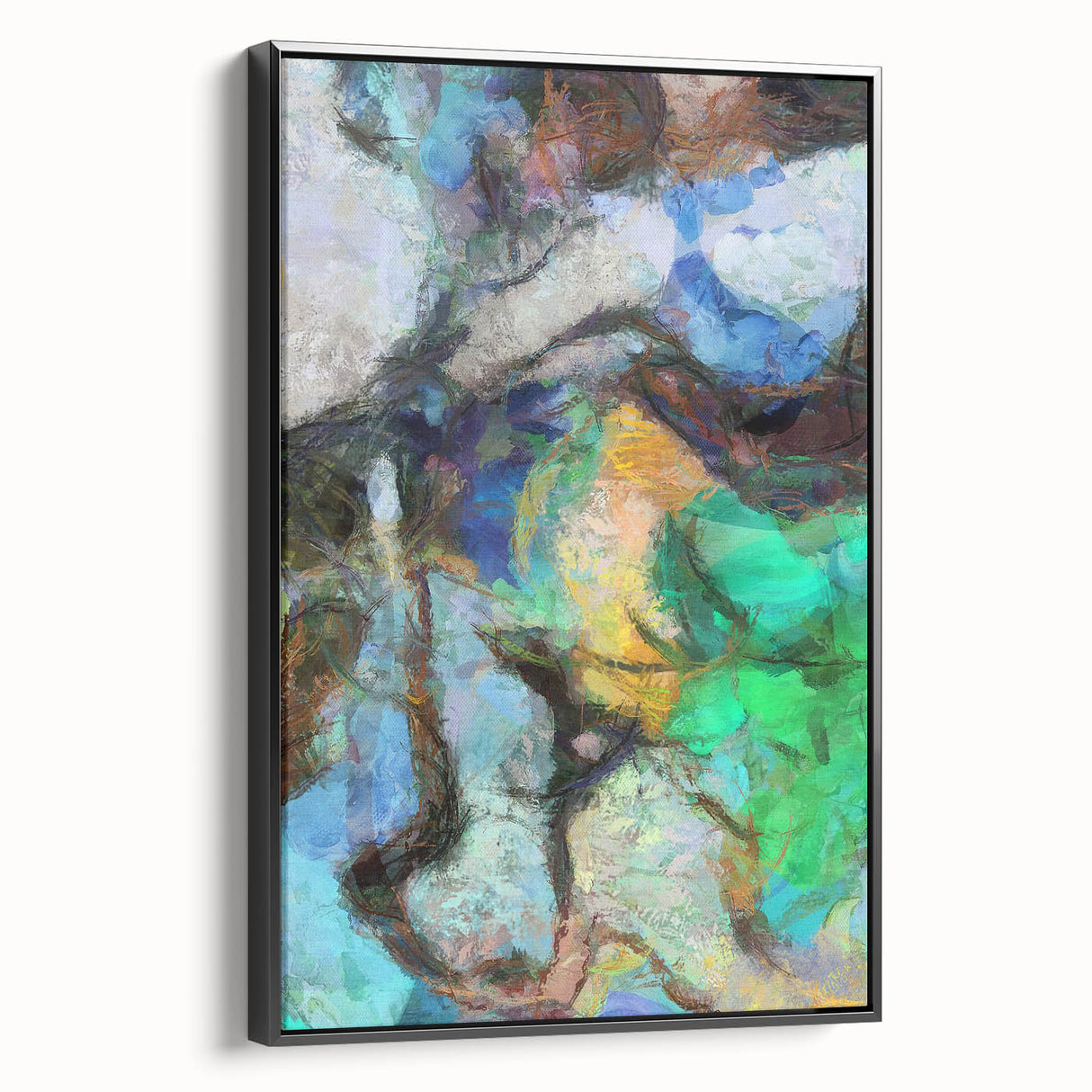 Modern Abstract Canvas Prints – Dreamlike Face in Earth Tones