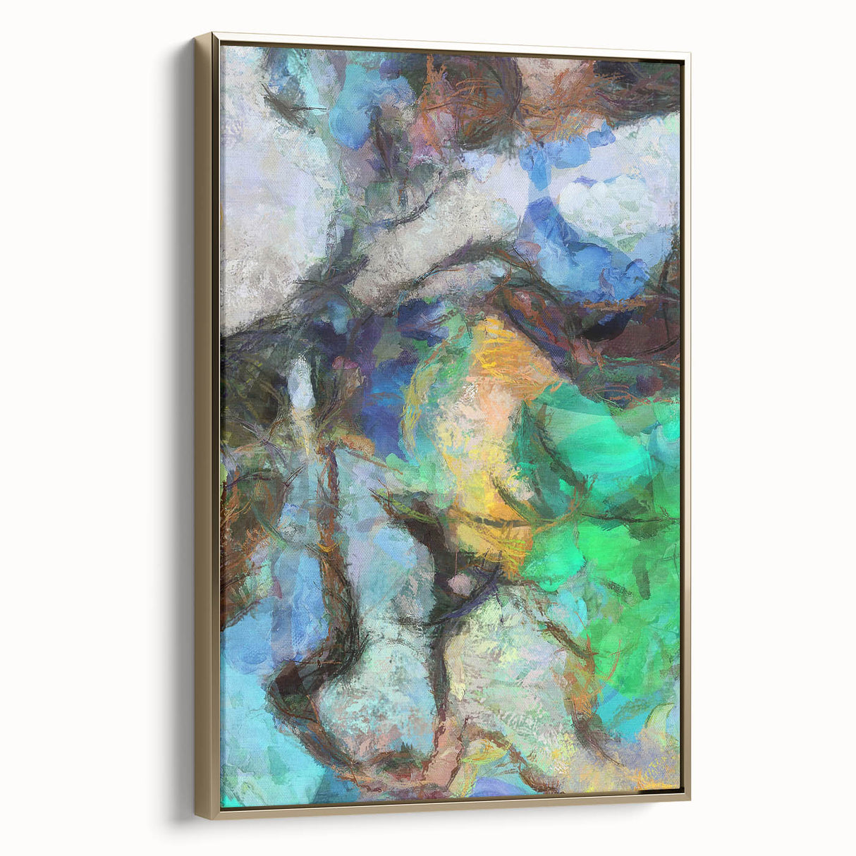 Modern Abstract Canvas Prints – Dreamlike Face in Earth Tones