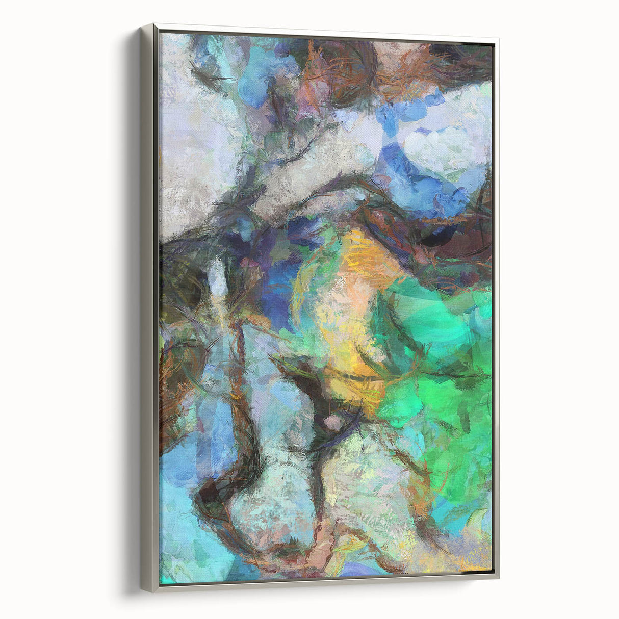 Modern Abstract Canvas Prints – Dreamlike Face in Earth Tones