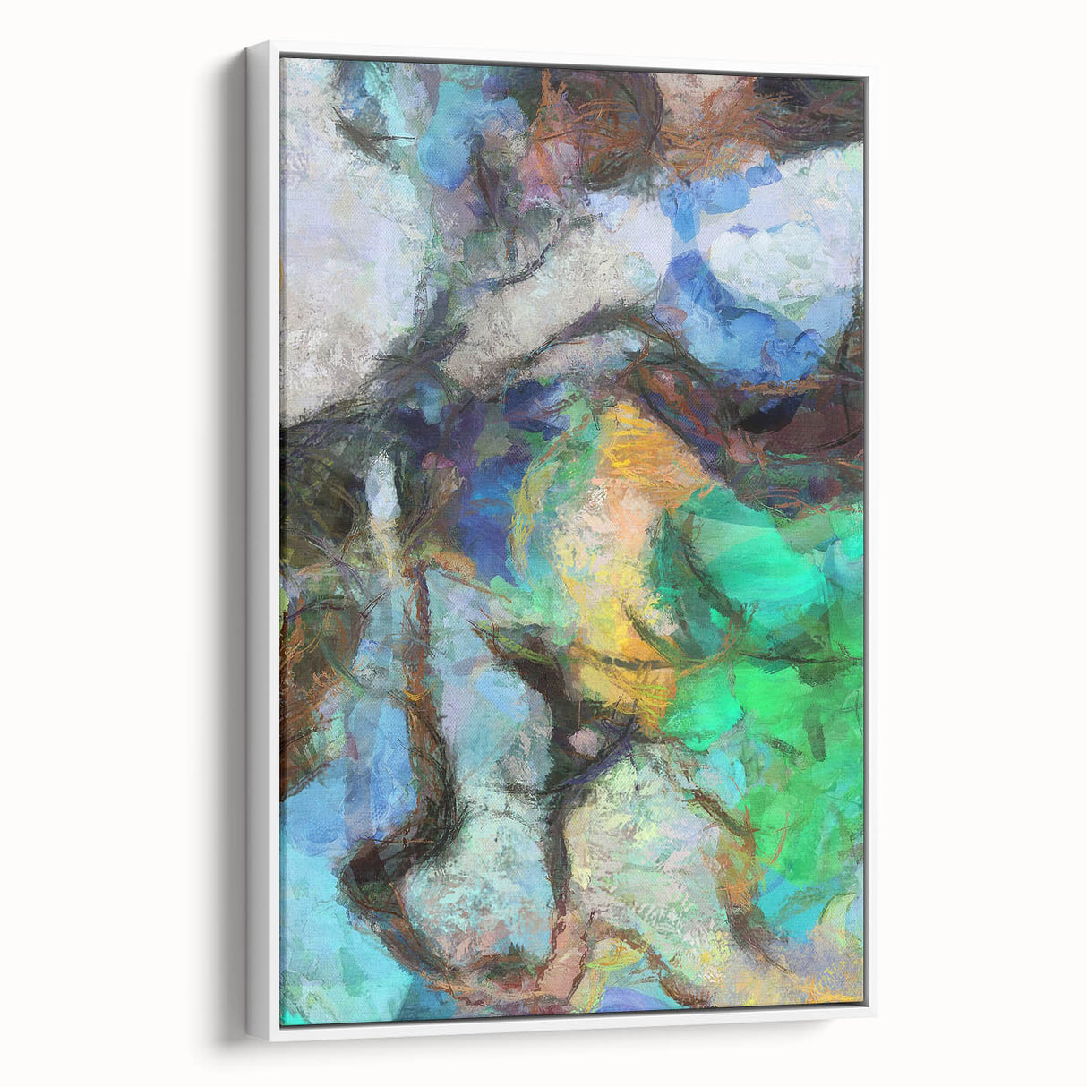Modern Abstract Canvas Prints – Dreamlike Face in Earth Tones