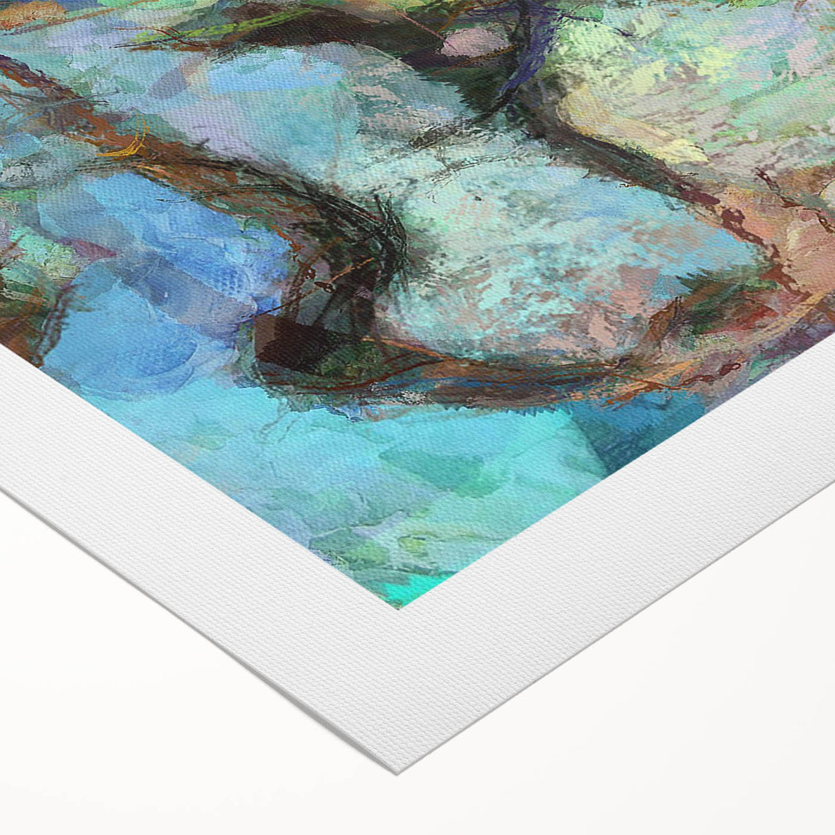 Modern Abstract Canvas Prints – Dreamlike Face in Earth Tones