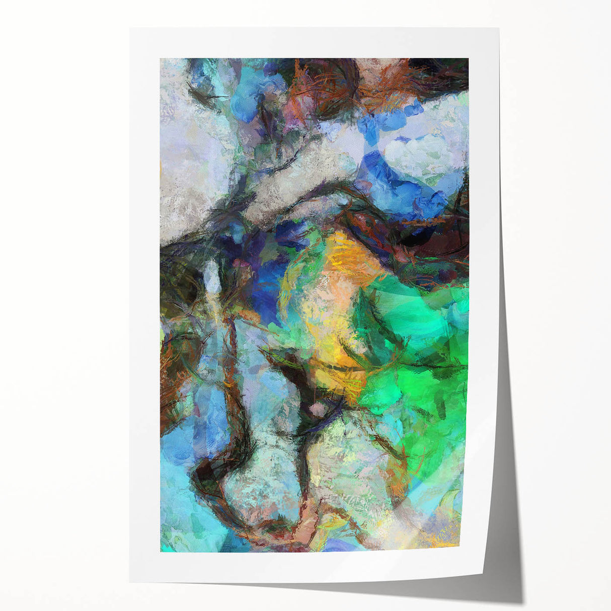 Modern Abstract Canvas Prints – Dreamlike Face in Earth Tones