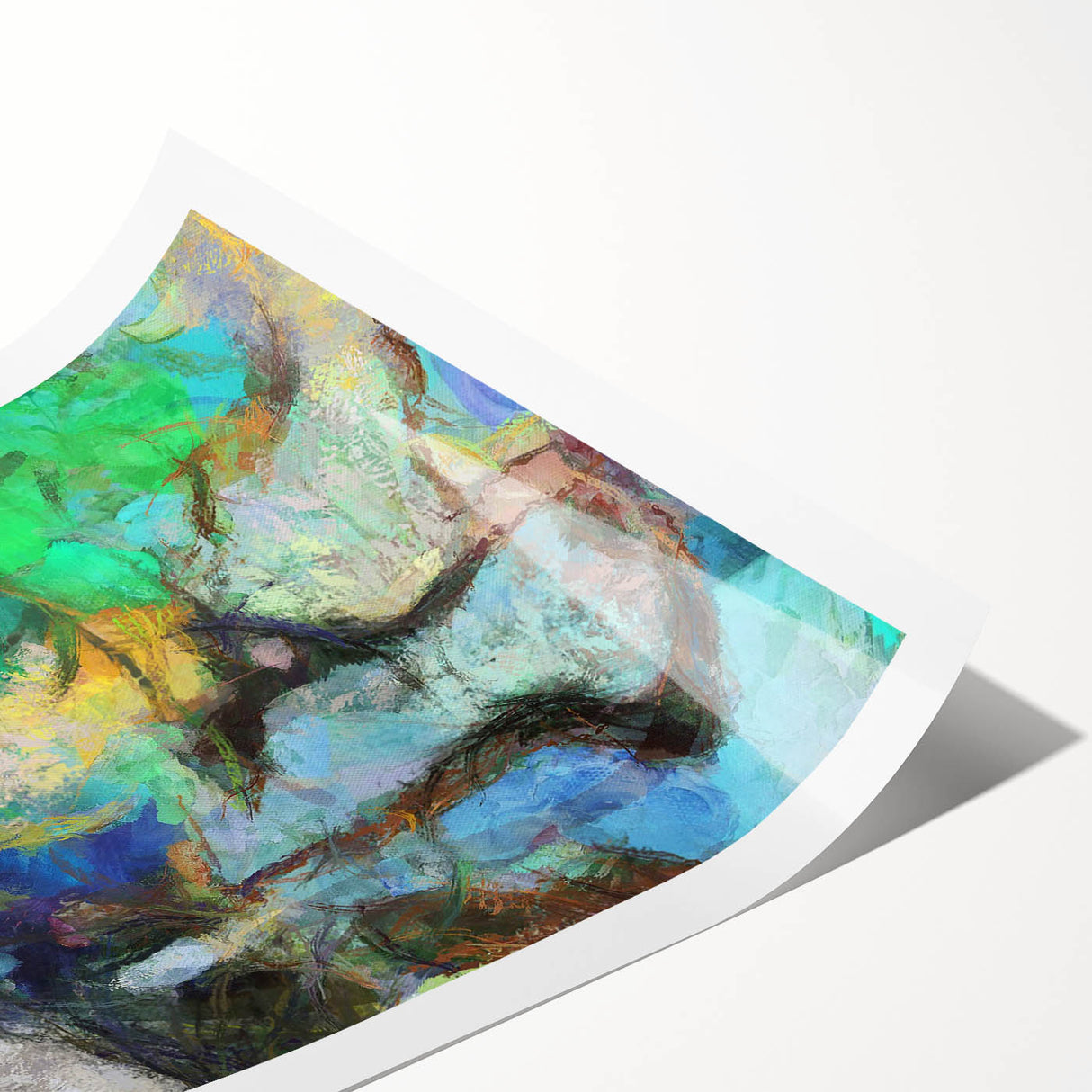 Modern Abstract Canvas Prints – Dreamlike Face in Earth Tones