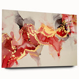 Exclusive Modern Abstract Art – Burgundy & Gold Canvas Print