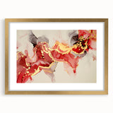 Exclusive Modern Abstract Art – Burgundy & Gold Canvas Print
