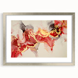 Exclusive Modern Abstract Art – Burgundy & Gold Canvas Print