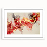 Exclusive Modern Abstract Art – Burgundy & Gold Canvas Print