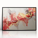 Exclusive Modern Abstract Art – Burgundy & Gold Canvas Print