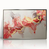 Exclusive Modern Abstract Art – Burgundy & Gold Canvas Print