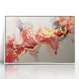 Exclusive Modern Abstract Art – Burgundy & Gold Canvas Print