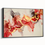 Exclusive Modern Abstract Art – Burgundy & Gold Canvas Print
