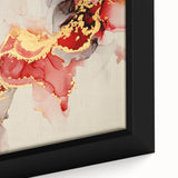 Exclusive Modern Abstract Art – Burgundy & Gold Canvas Print