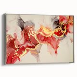 Exclusive Modern Abstract Art – Burgundy & Gold Canvas Print