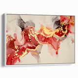 Exclusive Modern Abstract Art – Burgundy & Gold Canvas Print