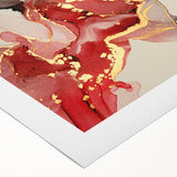 Exclusive Modern Abstract Art – Burgundy & Gold Canvas Print