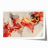 Exclusive Modern Abstract Art – Burgundy & Gold Canvas Print