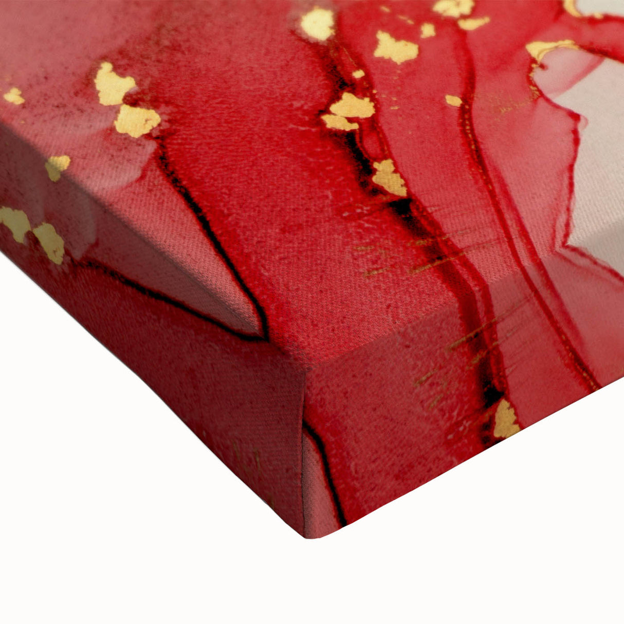 Exclusive Modern Abstract Art – Burgundy & Gold Canvas Print