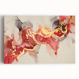 Exclusive Modern Abstract Art – Burgundy & Gold Canvas Print