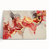 Exclusive Modern Abstract Art – Burgundy & Gold Canvas Print