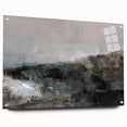Earthen Harmony Abstracts - Tranquil Landscape Abstract Art in Gray