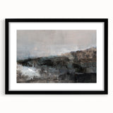 Earthen Harmony Abstracts - Tranquil Landscape Abstract Art in Gray