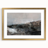 Earthen Harmony Abstracts - Tranquil Landscape Abstract Art in Gray