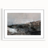 Earthen Harmony Abstracts - Tranquil Landscape Abstract Art in Gray
