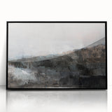 Earthen Harmony Abstracts - Tranquil Landscape Abstract Art in Gray