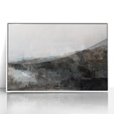 Earthen Harmony Abstracts - Tranquil Landscape Abstract Art in Gray