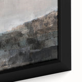 Earthen Harmony Abstracts - Tranquil Landscape Abstract Art in Gray