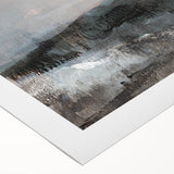 Earthen Harmony Abstracts - Tranquil Landscape Abstract Art in Gray