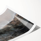 Earthen Harmony Abstracts - Tranquil Landscape Abstract Art in Gray