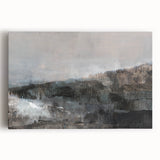Earthen Harmony Abstracts - Tranquil Landscape Abstract Art in Gray