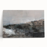 Earthen Harmony Abstracts - Tranquil Landscape Abstract Art in Gray
