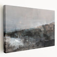 Earthen Harmony Abstracts - Tranquil Landscape Abstract Art in Gray