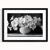 Monochrome Floral Elegance - Fine Art Photography Framed Prints