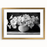 Monochrome Floral Elegance - Fine Art Photography Framed Prints