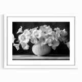 Monochrome Floral Elegance - Fine Art Photography Framed Prints