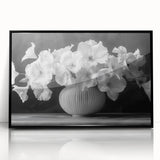 Monochrome Floral Elegance - Fine Art Photography Framed Prints