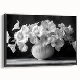 Monochrome Floral Elegance - Fine Art Photography Framed Prints