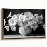 Monochrome Floral Elegance - Fine Art Photography Framed Prints