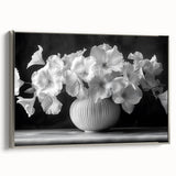 Monochrome Floral Elegance - Fine Art Photography Framed Prints