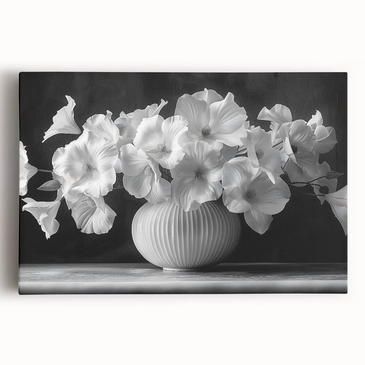 Monochrome Floral Elegance - Fine Art Photography Framed Prints