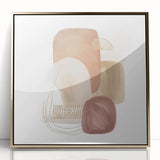 Minimalist Abstract Canvas Prints – Blush Beige & Soft Gold Wall Art