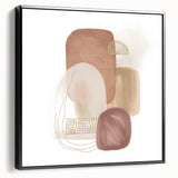 Minimalist Abstract Canvas Prints – Blush Beige & Soft Gold Wall Art