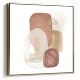 Minimalist Abstract Canvas Prints – Blush Beige & Soft Gold Wall Art