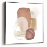 Minimalist Abstract Canvas Prints – Blush Beige & Soft Gold Wall Art