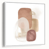 Minimalist Abstract Canvas Prints – Blush Beige & Soft Gold Wall Art